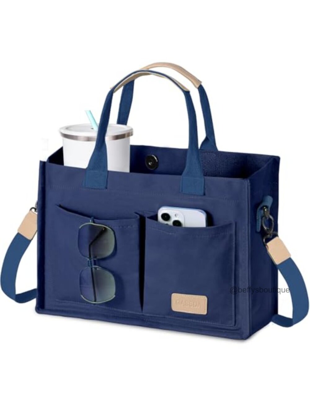 Canvas Tote Bag Crossbody Satchel with Pockets Top Handle Handbag